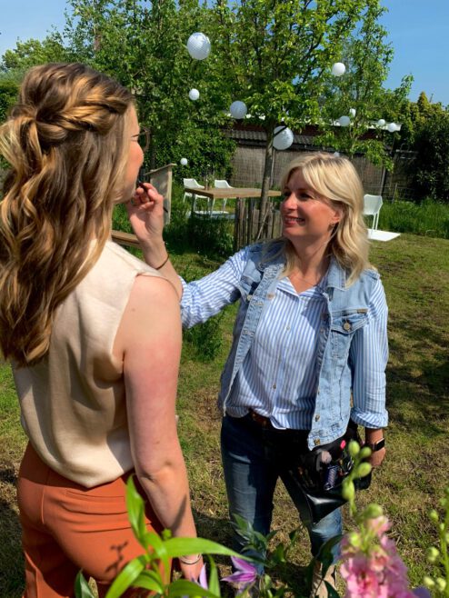 Feestmake-up op locatie